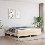 vidaXL Cadre de lit Crème 180 x 200 cm Tissu