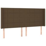vidaXL Sommier à lattes de lit matelas et LED Marron foncé 160x200 cm