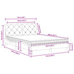 vidaXL Lit avec matelas gris foncé 120x200 cm velours