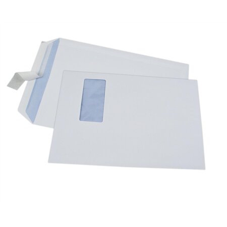 Boîte de 250 pochettes blanches c4 229x324 90 g fenêtre 110x50 gpv