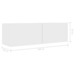 vidaXL Ensemble de meubles TV 8 Pièces Blanc Bois d'ingénierie