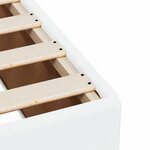 vidaXL Sommier à lattes de lit avec matelas Blanc 100x200cm Similicuir
