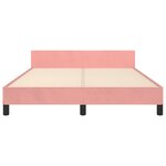vidaXL Cadre de lit avec tête de lit Rose 140x190 cm Velours