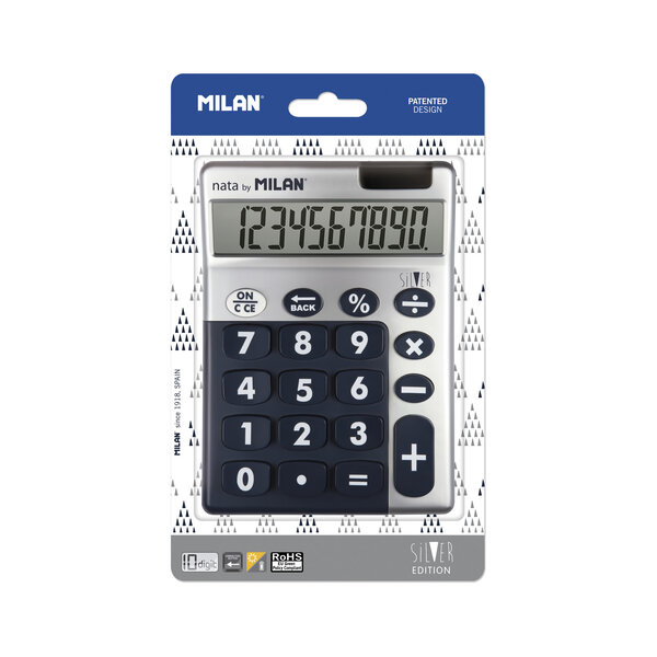 Calculatrice Silver bleu 10 chiffres