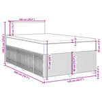 vidaXL Sommier à lattes de lit avec matelas Marron foncé 120x200 cm