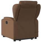 vidaXL Fauteuil de massage inclinable Marron Tissu