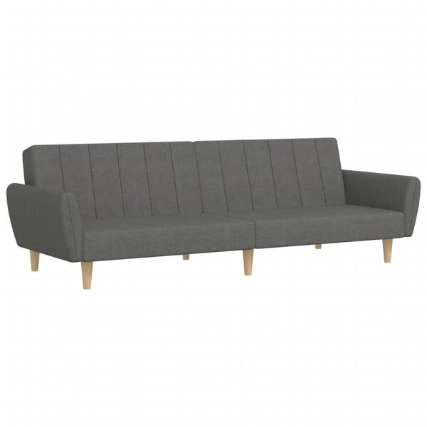 vidaXL Canapé-lit à 2 places gris clair tissu