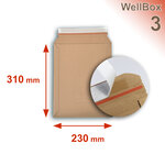 Lot de 1000 enveloppes carton wellbox 3 format 238x316 mm