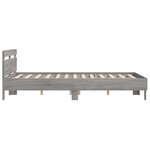 vidaXL Cadre de lit avec tête de lit sonoma gris 150x200 cm