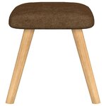 vidaXL Chaise de relaxation avec tabouret Marron Tissu