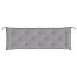 vidaXL Coussin de banc de jardin gris 150x50x7 cm tissu oxford