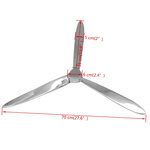 vidaXL Hélice murale Aluminium Argenté 70 cm
