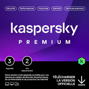 Kaspersky Premium - Licence 2 ans - 3 appareils - A télécharger