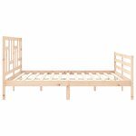 vidaXL Cadre de lit avec tête de lit 200x200 cm bois massif