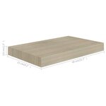 vidaXL Étagères murales flottantes 2 Pièces chêne 40x23x3 8 cm MDF