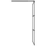 vidaXL Paroi de douche 90x195 cm Verre ESG demi-dépoli Noir