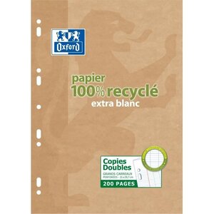 OXFORD Copies doubles recyclé A4 Seyes