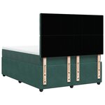 vidaXL Sommier à lattes de lit et matelas Vert foncé 160x200cm Velours