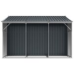 vidaXL Abri de jardin anthracite 277x279x179 cm acier galvanisé