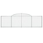 vidaXL Paniers à gabions arqués 12 Pièces 300x30x80/100 cm fer galvanisé