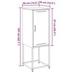 vidaXL Buffet vert olive 36x39x107 cm acier
