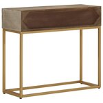 vidaXL Table console 90x30x76 cm bois massif de manguier et fer