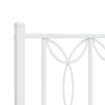vidaXL Cadre de lit métal avec tête de lit blanc 200x200 cm