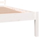 vidaXL Cadre de lit Bois de pin massif 150x200 cm Blanc très grand