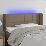 vidaXL Tête de lit à LED Taupe 83x16x78/88 cm Tissu
