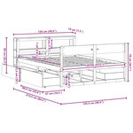 vidaXL Cadre de lit sans matelas 120x190 cm bois de pin massif