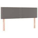 vidaXL Sommier à lattes de lit avec matelas Gris 140x190 cm Similicuir