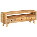 vidaXL Meuble TV 110x30x40 cm Bois massif de manguier