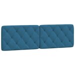 vidaXL Cadre de lit avec LED sans matelas bleu 160x200 cm velours