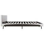 vidaXL Cadre de lit Gris et blanc Similicuir 180x200 cm