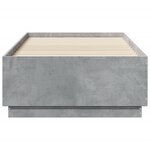 vidaXL Cadre de lit avec lumières LED gris béton 75x190 cm