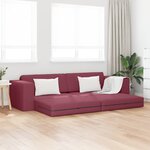 vidaXL Canapé Lit 2-en-1 Rouge Vin 245x150x60.5 cm Tissu