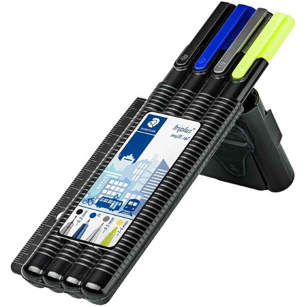 Kit d'écriture triplus multi set 34  4 pièces staedtler