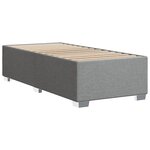 vidaXL Cadre de lit Gris clair 100x200 cm Tissu