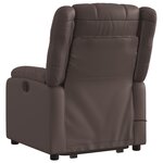 vidaXL Fauteuil inclinable de massage électrique marron similicuir