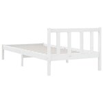 vidaXL Cadre de lit Blanc Bois de pin massif 90x200 cm