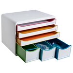 Module De Classement Storebox 6 Tiroirs Black Office - Blanc/arlequin - Exacompta