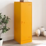 vidaXL Buffet jaune moutarde 34 5x39x107 cm acier