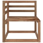 vidaXL Canapé palette de jardin 2 places et coussins anthracite Pinède