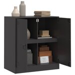 vidaXL Buffet noir 67x39x73 cm acier