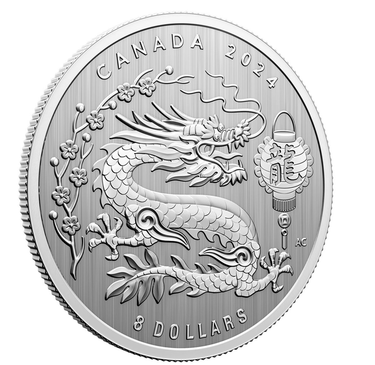 Pièce 1/4 once en argent Année lunaire du Dragon 2024, Monnaie royale  canadienne