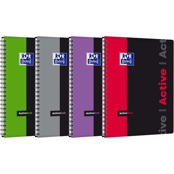 Cahier Polypro ACTIVEBOOK 160 P 90G 24x29.7 cm SEYES coloris aléatoire OXFORD