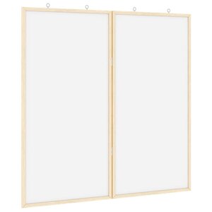 vidaXL Tableau d'Affichage Blanc 80 x 80 x 1.4 cm Bois de pin massif