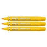 Marqueur Permanent N50 Corps Aluminium Pointe Ogive 2mm Jaune x 3 PENTEL