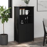 vidaXL Buffet haut noir 62x36x121 5 cm bois d'ingénierie