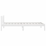 vidaXL Cadre de lit Blanc Bois de pin massif 90x200 cm